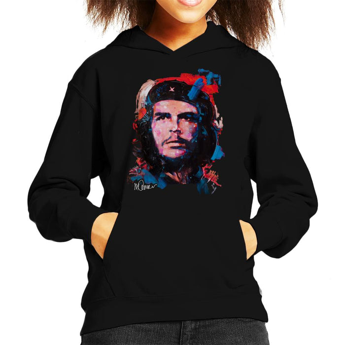 Sidney Maurer Original Portrait Of Che Guevara Kid's Hooded Sweatshirt