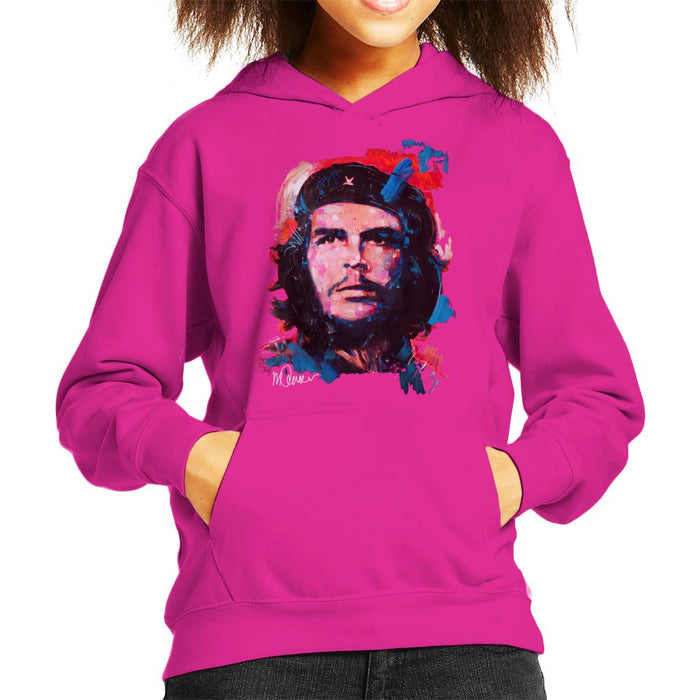 Sidney Maurer Original Portrait Of Che Guevara Kid's Hooded Sweatshirt