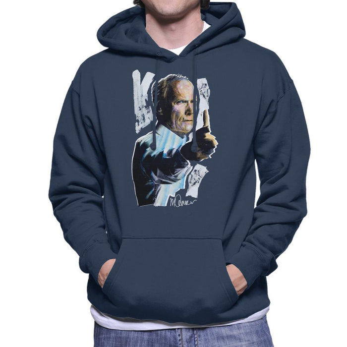 Sidney Maurer Original Portrait Of Clint Eastwood Gran Torino Men's Hooded Sweatshirt