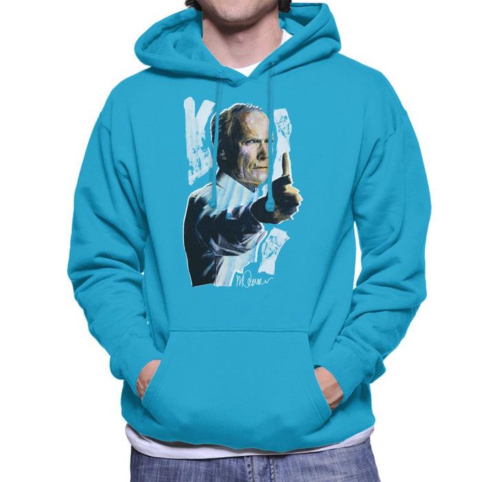 Sidney Maurer Original Portrait Of Clint Eastwood Gran Torino Men's Hooded Sweatshirt
