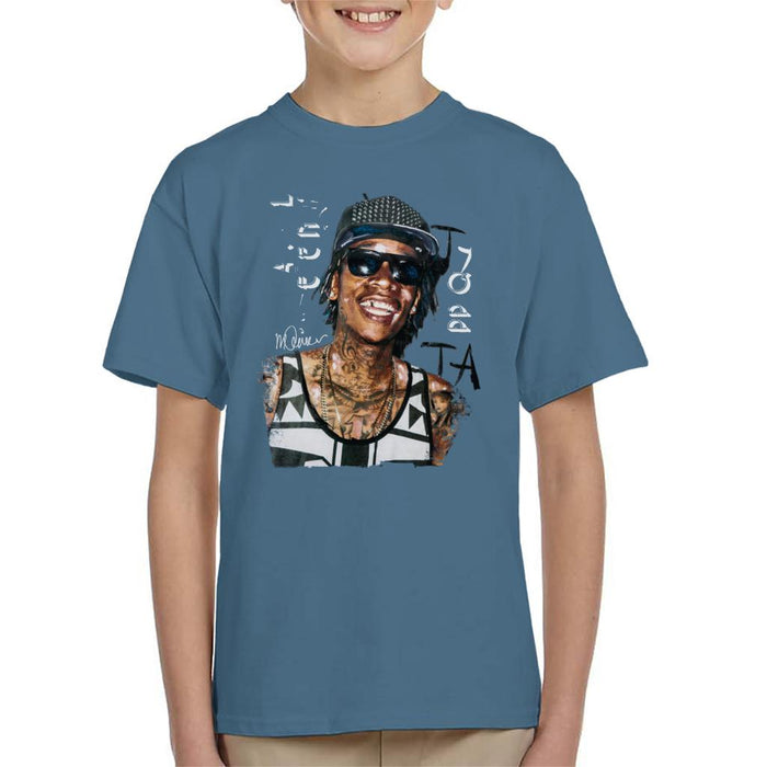 Sidney Maurer Original Portrait Of Wiz Khalifa Kid's T-Shirt