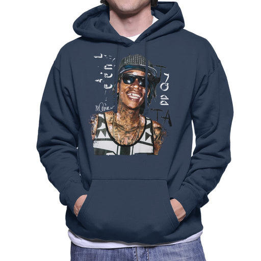 Sidney Maurer Original Portrait Of Wiz Khalifa Men's Hooded Sweatshirt