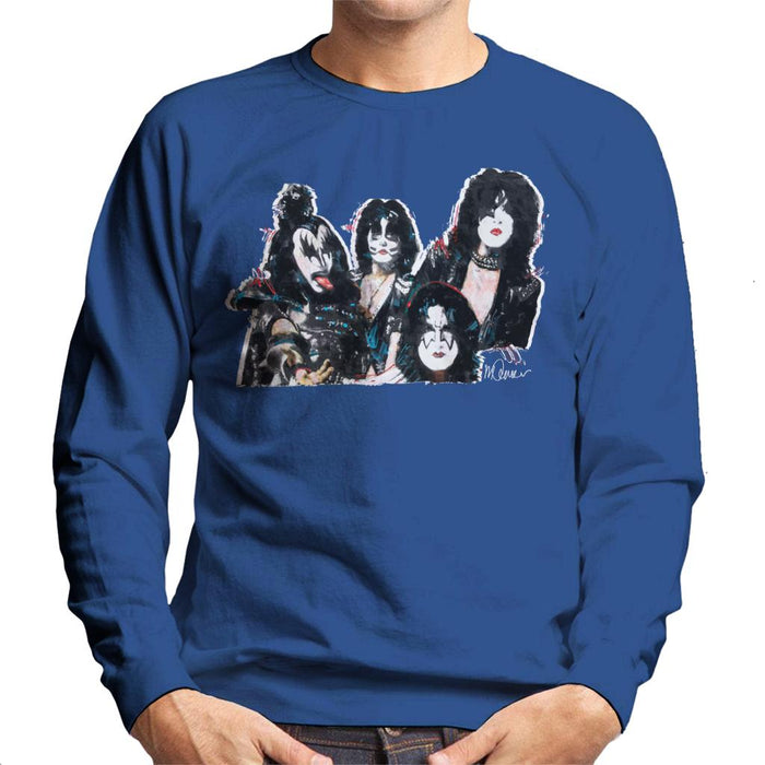 Sidney Maurer Original Portrait Of Kiss Gene Simmons Men's Sweatshirt
