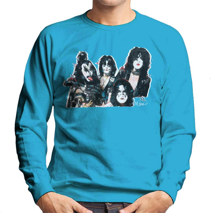 Sidney Maurer Original Portrait Of Kiss Gene Simmons Men's Sweatshirt