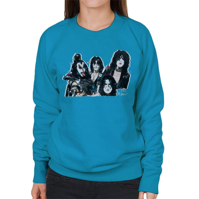 Sidney Maurer Original Portrait Of Kiss Gene Simmons Women's Sweatshirt