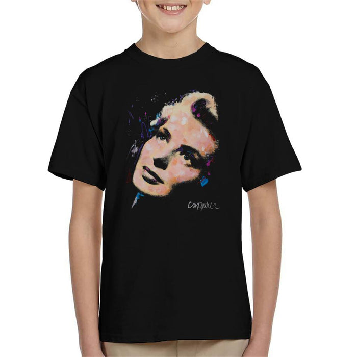 Sidney Maurer Original Portrait Of Ingrid Bergman Kid's T-Shirt