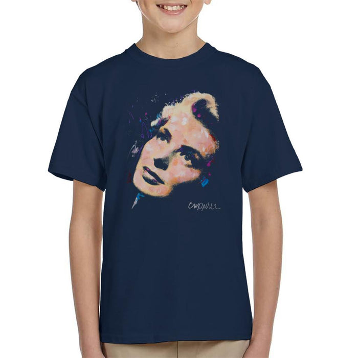 Sidney Maurer Original Portrait Of Ingrid Bergman Kid's T-Shirt