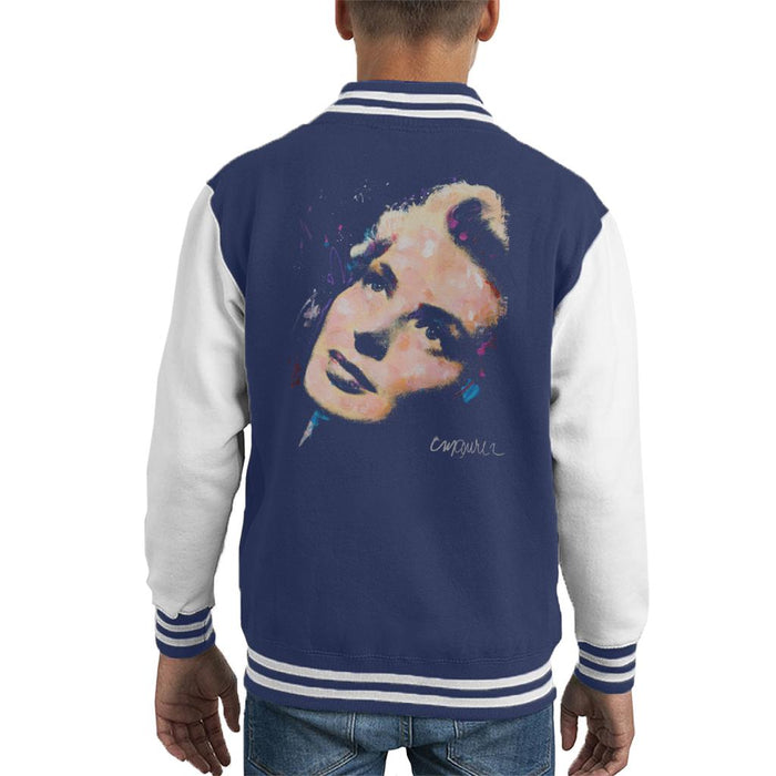 Sidney Maurer Original Portrait Of Ingrid Bergman Kid's Varsity Jacket