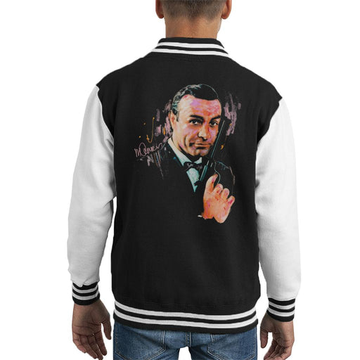 Sidney Maurer Original Portrait Of Sean Connery James Bond Kid's Varsity Jacket