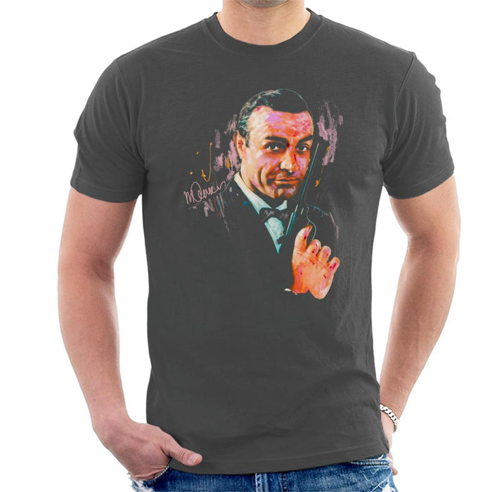 Sidney Maurer Original Portrait Of Sean Connery James Bond Men's T-Shirt