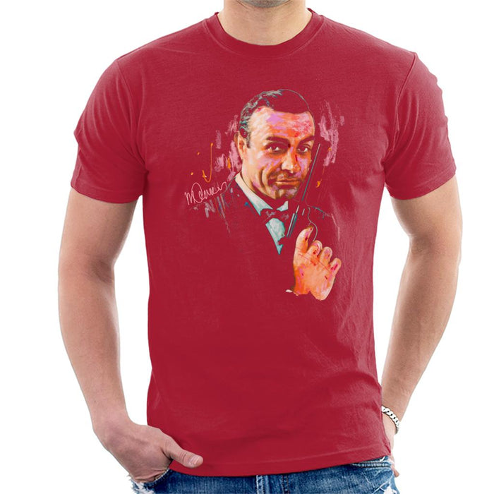 Sidney Maurer Original Portrait Of Sean Connery James Bond Men's T-Shirt