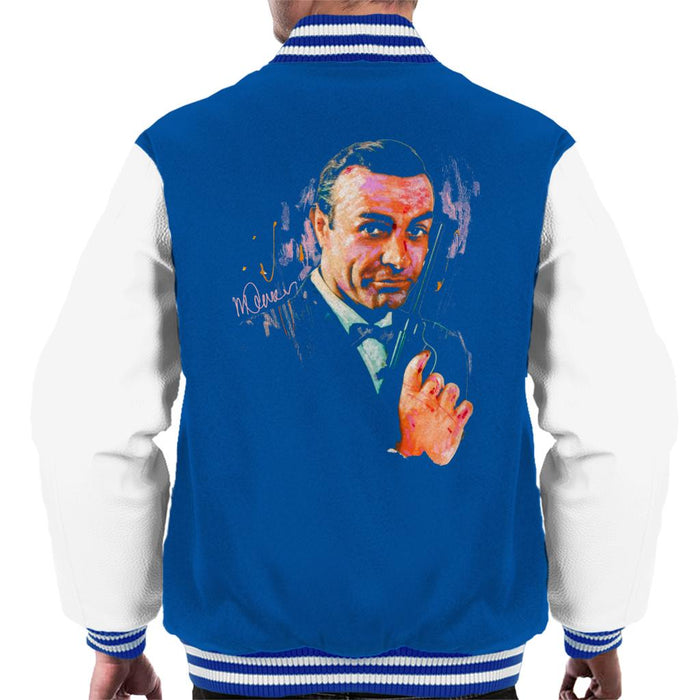 Sidney Maurer Original Portrait Of Sean Connery James Bond Men's Varsity Jacket