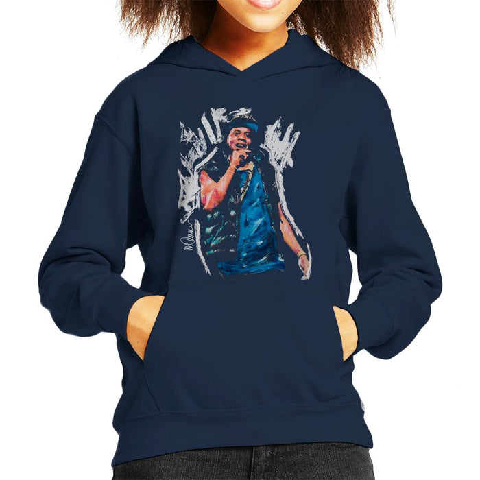 Sidney Maurer Original Portrait Of Jay Z Gilet Kid's Hooded Sweatshirt