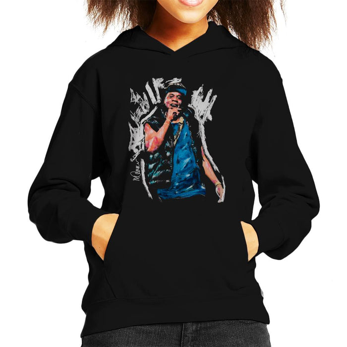 Sidney Maurer Original Portrait Of Jay Z Gilet Kid's Hooded Sweatshirt