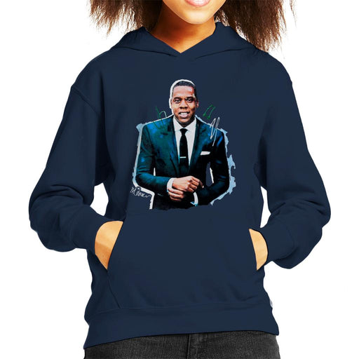Sidney Maurer Original Portrait Of Jay Z Suit Kid's Hooded Sweatshirt