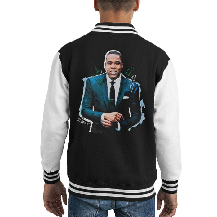 Sidney Maurer Original Portrait Of Jay Z Suit Kid's Varsity Jacket