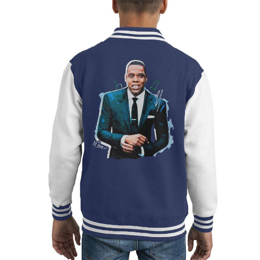 Sidney Maurer Original Portrait Of Jay Z Suit Kid's Varsity Jacket