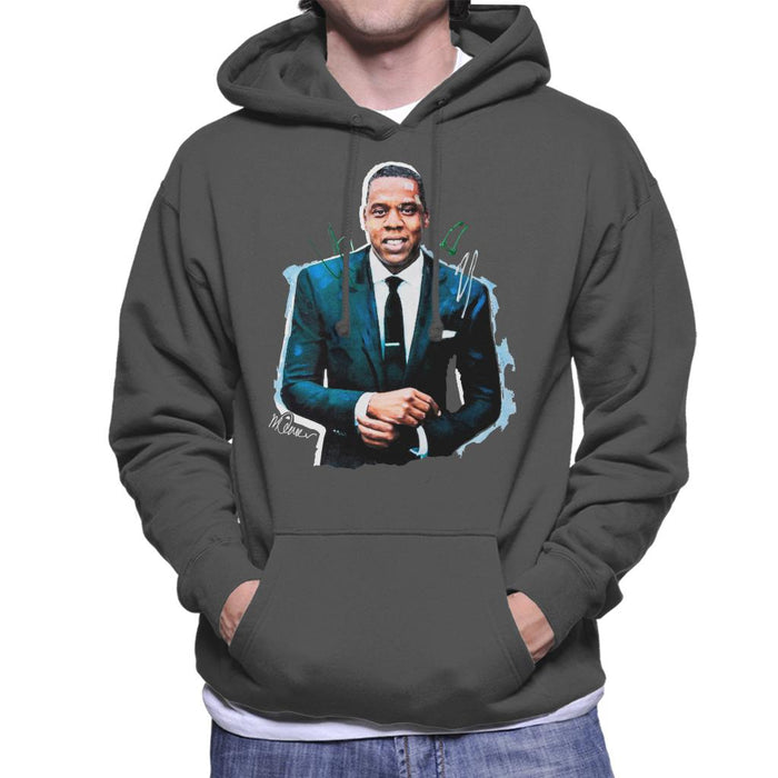 Sidney Maurer Original Portrait Of Jay Z Suit Men's Hooded Sweatshirt