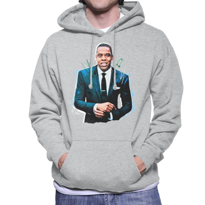 Sidney Maurer Original Portrait Of Jay Z Suit Men's Hooded Sweatshirt