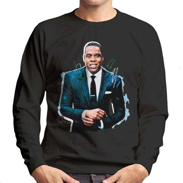 Sidney Maurer Original Portrait Of Jay Z Suit Men's Sweatshirt