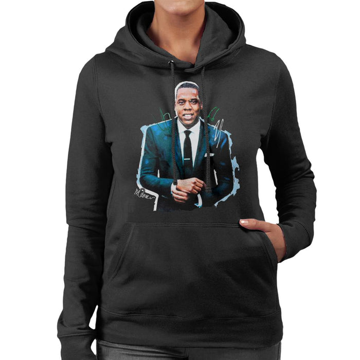 Sidney Maurer Original Portrait Of Jay Z Suit Women's Hooded Sweatshirt