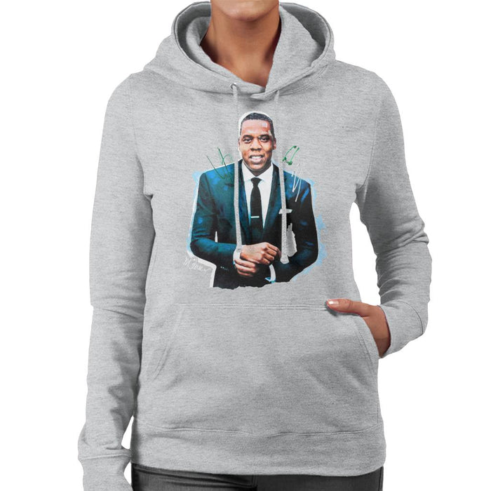 Sidney Maurer Original Portrait Of Jay Z Suit Women's Hooded Sweatshirt