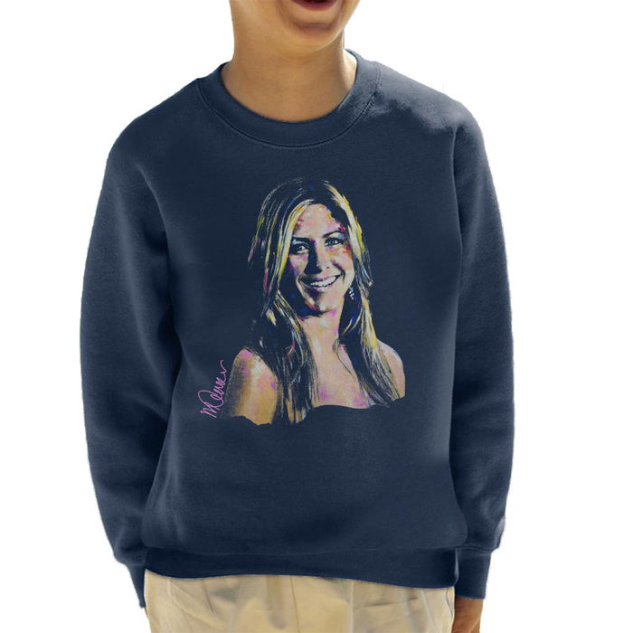 Sidney Maurer Original Portrait Of Jennifer Aniston Kid's Sweatshirt