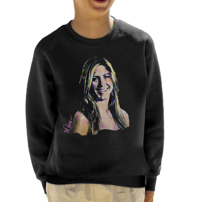 Sidney Maurer Original Portrait Of Jennifer Aniston Kid's Sweatshirt