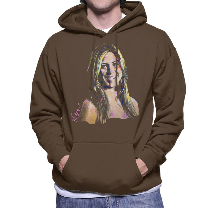 Sidney Maurer Original Portrait Of Jennifer Aniston Men's Hooded Sweatshirt