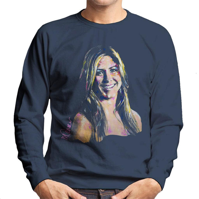 Sidney Maurer Original Portrait Of Jennifer Aniston Men's Sweatshirt