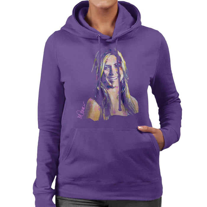 Sidney Maurer Original Portrait Of Jennifer Aniston Women's Hooded Sweatshirt