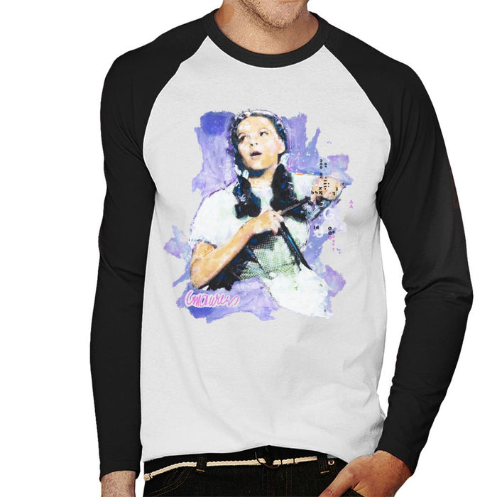 Sidney Maurer Original Portrait Of Judy Garland Wizard Of Oz Men's Baseball Long Sleeved T-Shirt