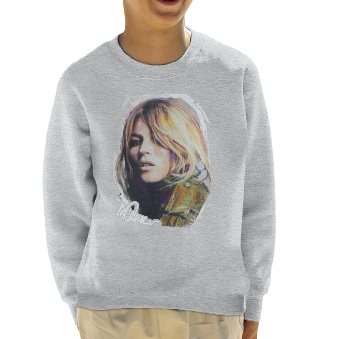Sidney Maurer Original Portrait Of Kate Moss Army Jacket Kid's Sweatshirt