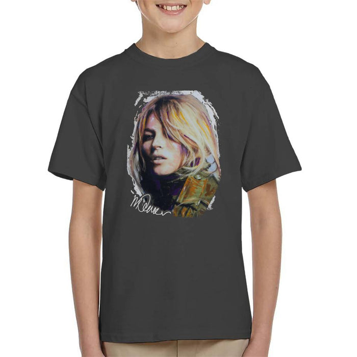 Sidney Maurer Original Portrait Of Kate Moss Army Jacket Kid's T-Shirt