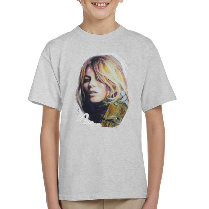 Sidney Maurer Original Portrait Of Kate Moss Army Jacket Kid's T-Shirt