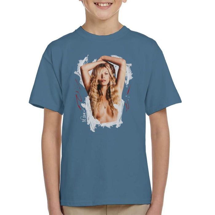 Sidney Maurer Original Portrait Of Kate Moss Topless Shoot Kid's T-Shirt