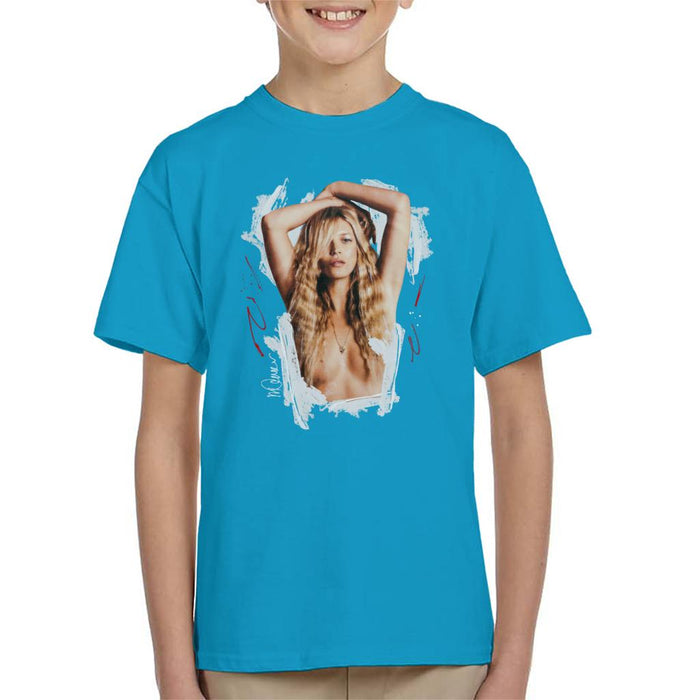Sidney Maurer Original Portrait Of Kate Moss Topless Shoot Kid's T-Shirt