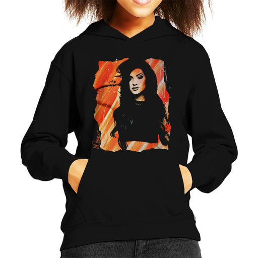 Sidney Maurer Original Portrait Of Kendall Jenner Kid's Hooded Sweatshirt