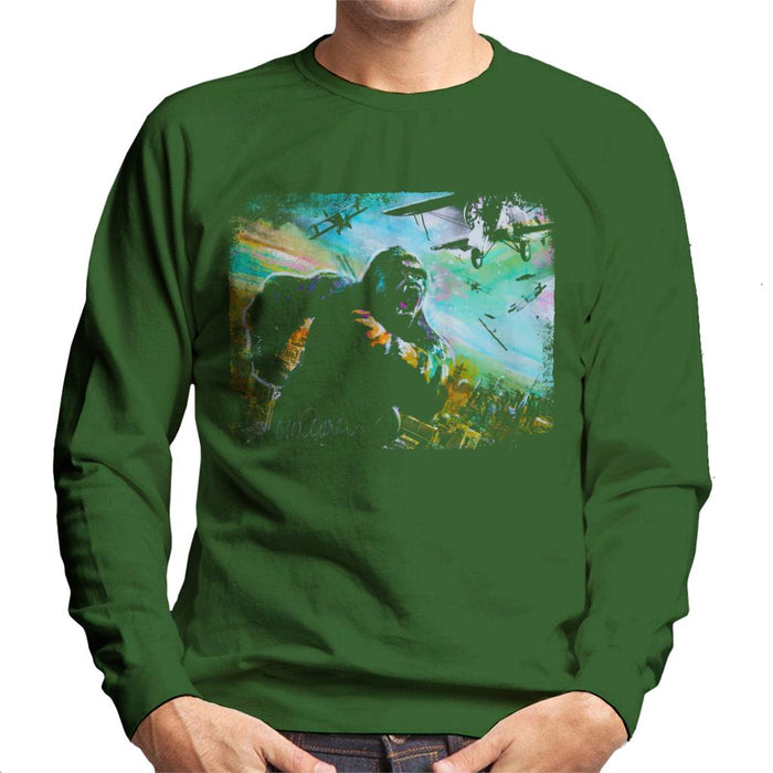 Sidney Maurer Original Portrait Of King Kong Vs Planes Men's Sweatshirt