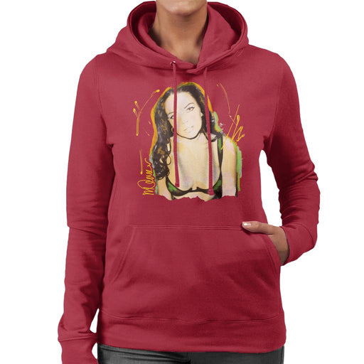 Sidney Maurer Original Portrait Of Lindsay Lohan Bra Women's Hooded Sweatshirt