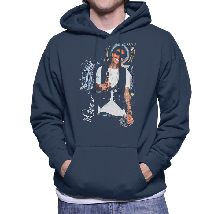 Sidney Maurer Original Portrait Of Wiz Khalifa Billboard Award Men's Hooded Sweatshirt