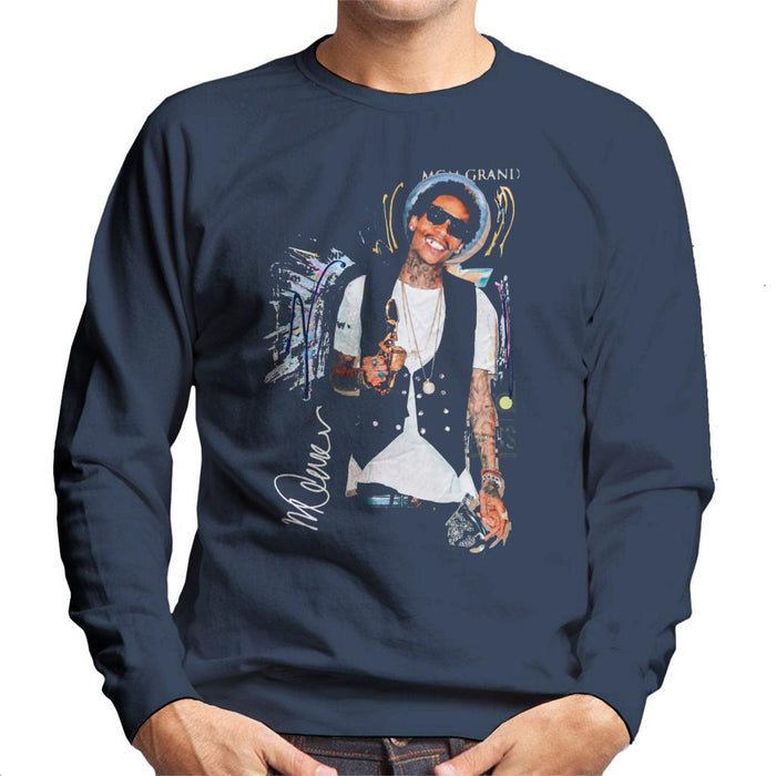 Sidney Maurer Original Portrait Of Wiz Khalifa Billboard Award Men's Sweatshirt