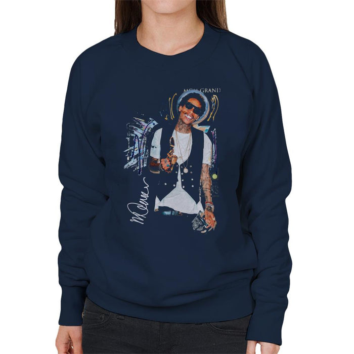 Sidney Maurer Original Portrait Of Wiz Khalifa Billboard Award Women's Sweatshirt