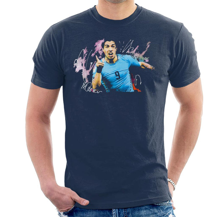 Sidney Maurer Original Portrait Of Luis Suarez Uruguay Men's T-Shirt