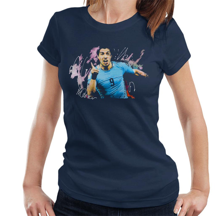 Sidney Maurer Original Portrait Of Luis Suarez Uruguay Women's T-Shirt