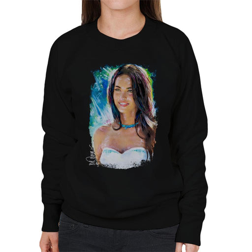 Sidney Maurer Original Portrait Of Megan Fox Women's Sweatshirt