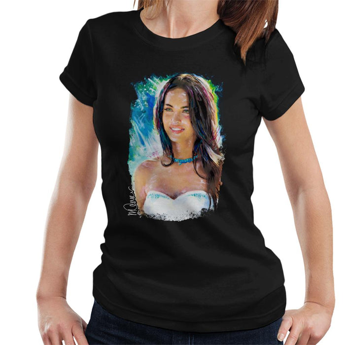 Sidney Maurer Original Portrait Of Megan Fox Women's T-Shirt