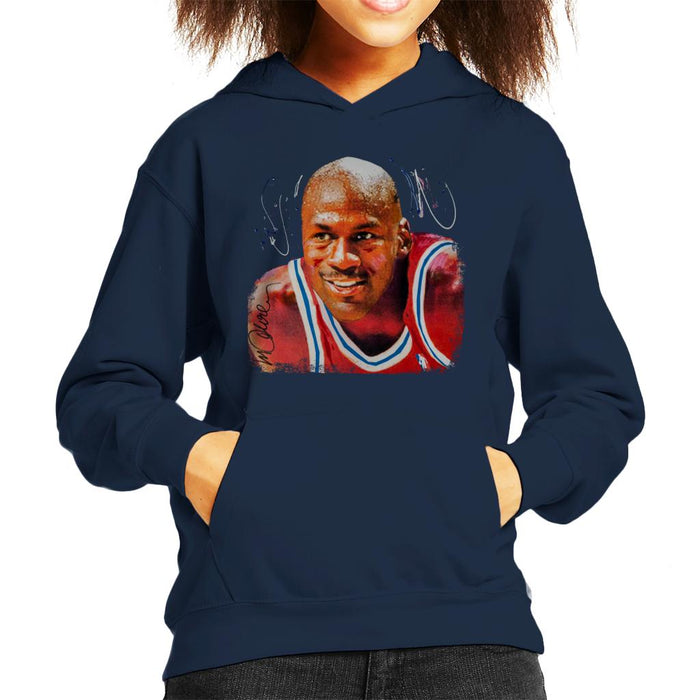 Sidney Maurer Original Portrait Of Michael Jordan Chicago Bulls Kid's Hooded Sweatshirt