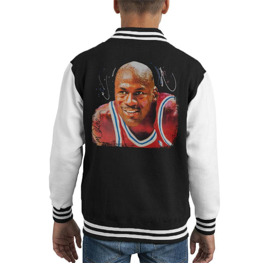 Sidney Maurer Original Portrait Of Michael Jordan Chicago Bulls Kid's Varsity Jacket