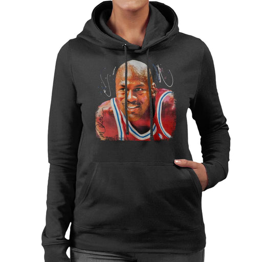 Sidney Maurer Original Portrait Of Michael Jordan Chicago Bulls Women's Hooded Sweatshirt